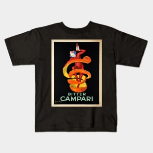 LEONETTO CAPPIELLO Campari Poster Bitter Campari, the small orange peel Kids T-Shirt